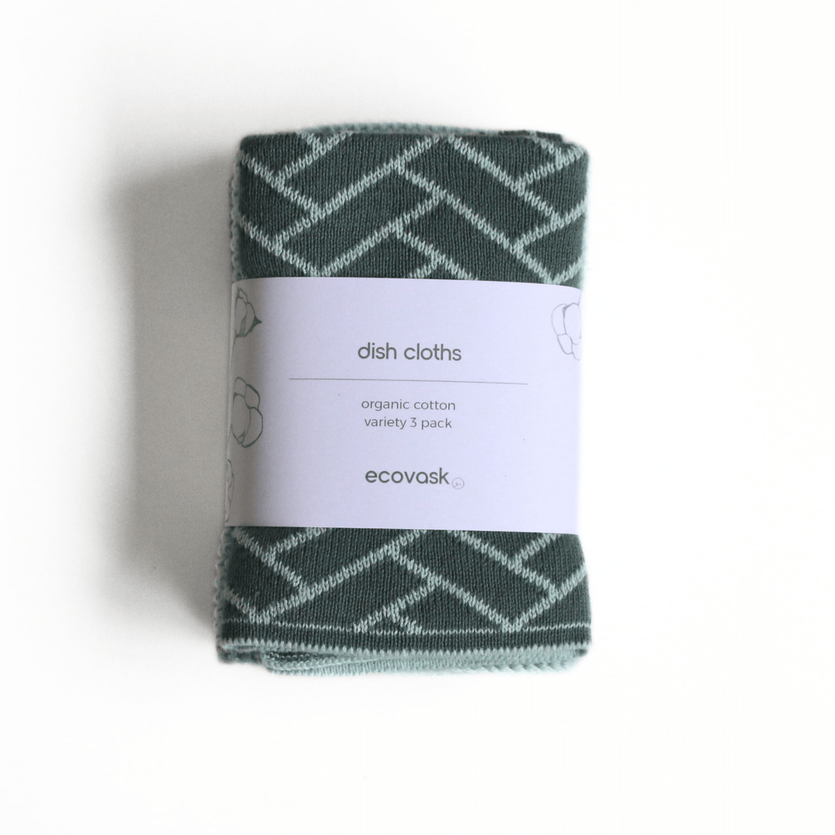 Ecovask - Dishcloth Variety 3 Pk, Sea Foam. Blues Collection - The Flower Crate