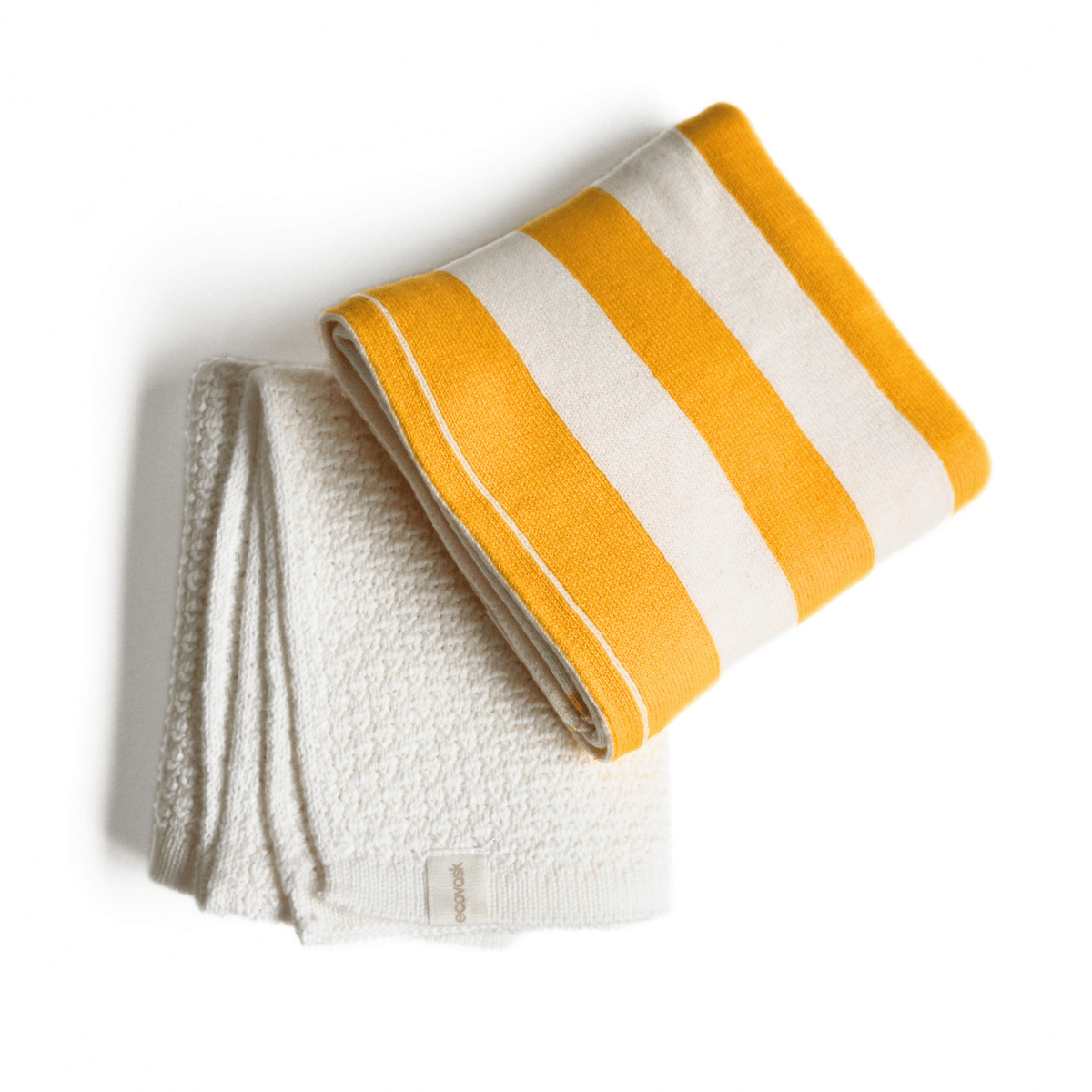 Ecovask - Kitchen Towel Duo Pack, Daffodil Stripe. Brights Collection - The Flower Crate