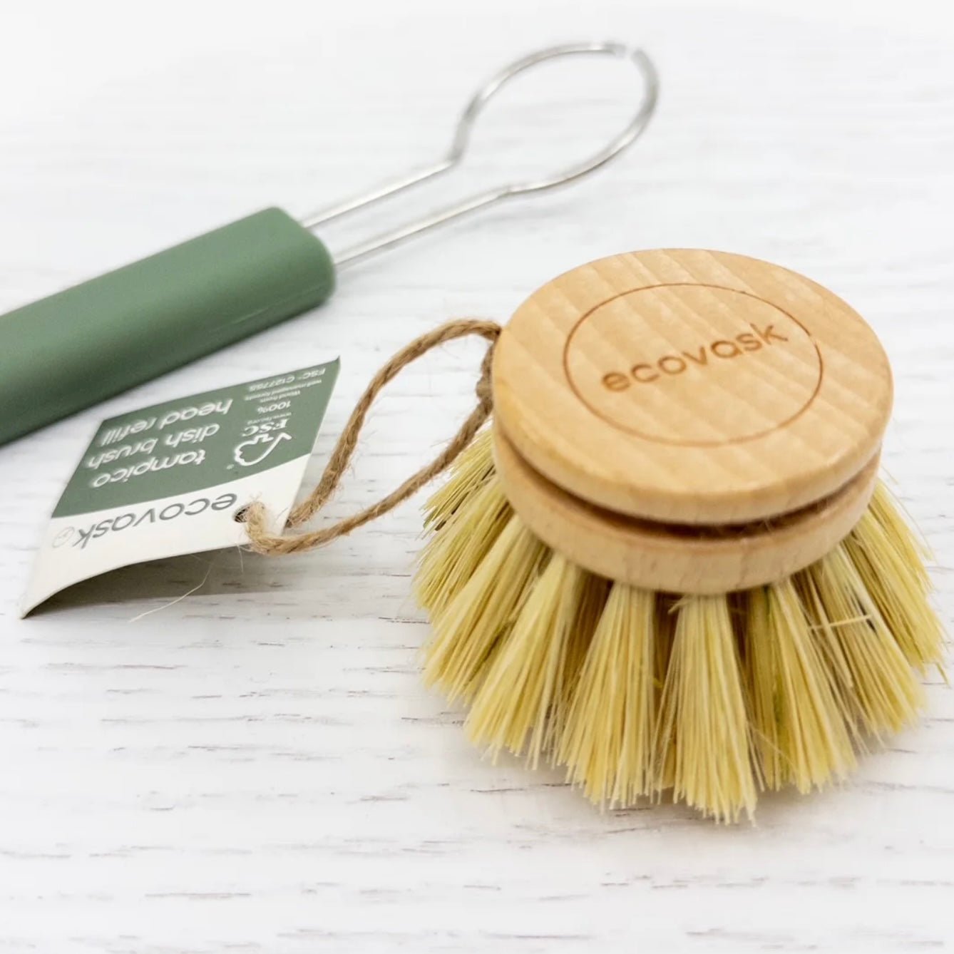 Ecovask Tampico Dish Brush - Refill Head - The Flower Crate