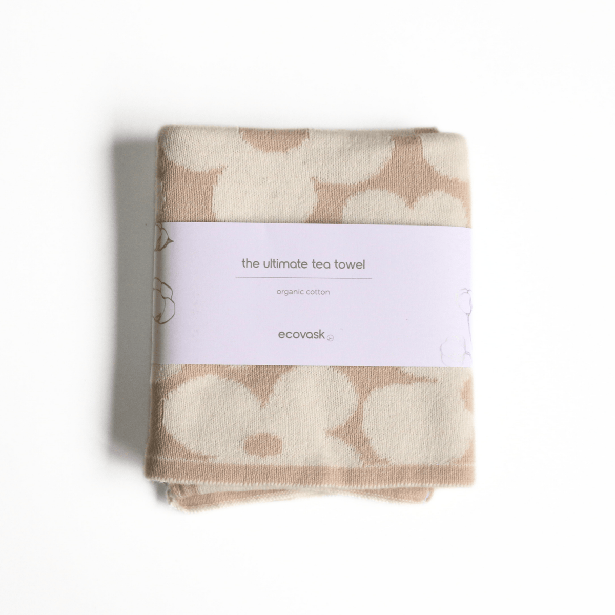 Ecovask - The Ultimate Tea Towel, Oat Petal. Petal Collection. - The Flower Crate