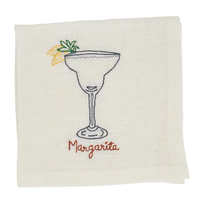 Embroidered Cocktail Napkins - The Flower Crate