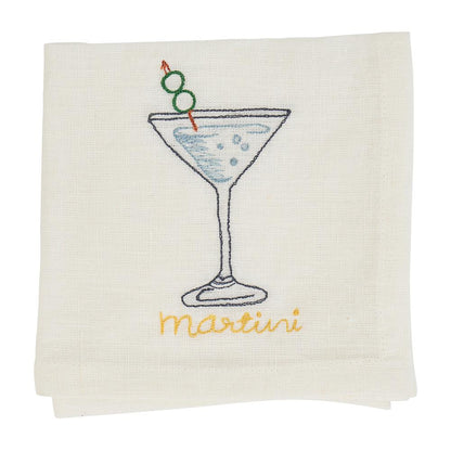 Embroidered Cocktail Napkins - The Flower Crate