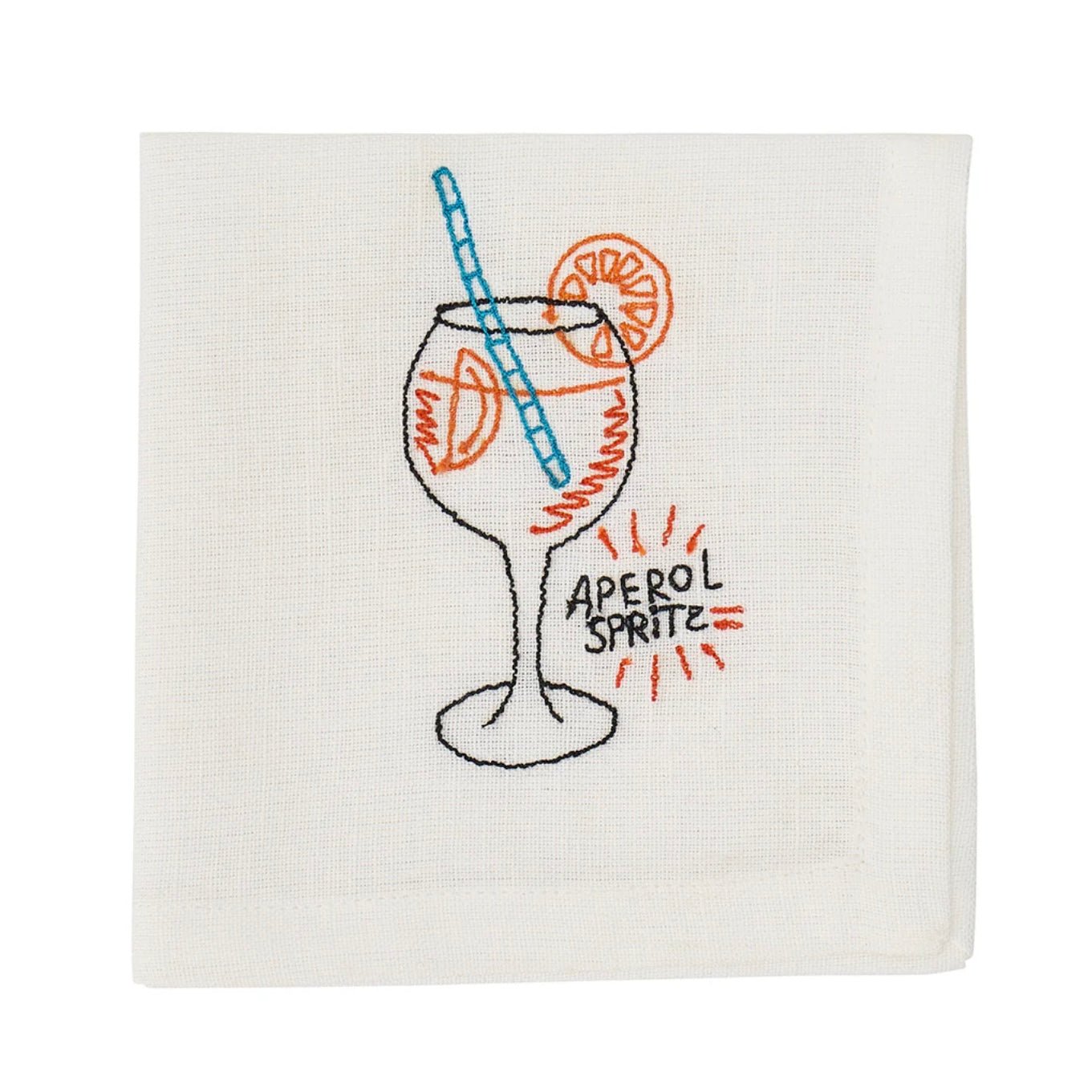 Embroidered Cocktail Napkins - The Flower Crate
