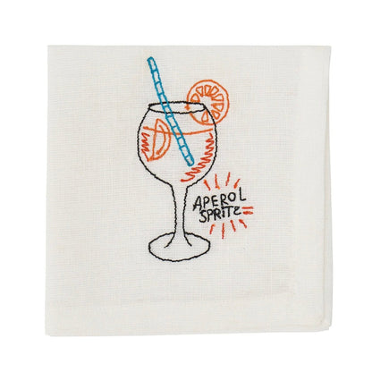 Embroidered Cocktail Napkins - The Flower Crate