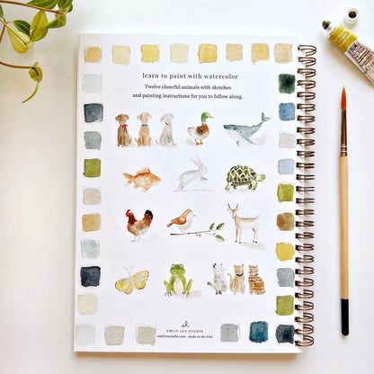 Emily Lex Studio - Animals Watercolour Workbook - The Flower Crate