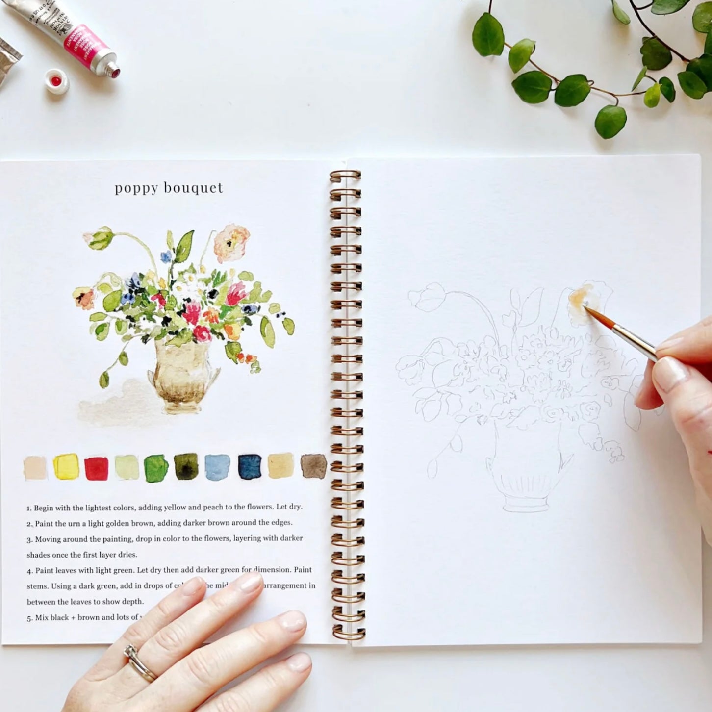 Emily Lex Studio - Bouquets Watercolour Workbook - The Flower Crate