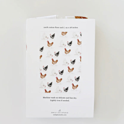 Emily Lex Studio - Chickens Tea Towel - The Flower Crate