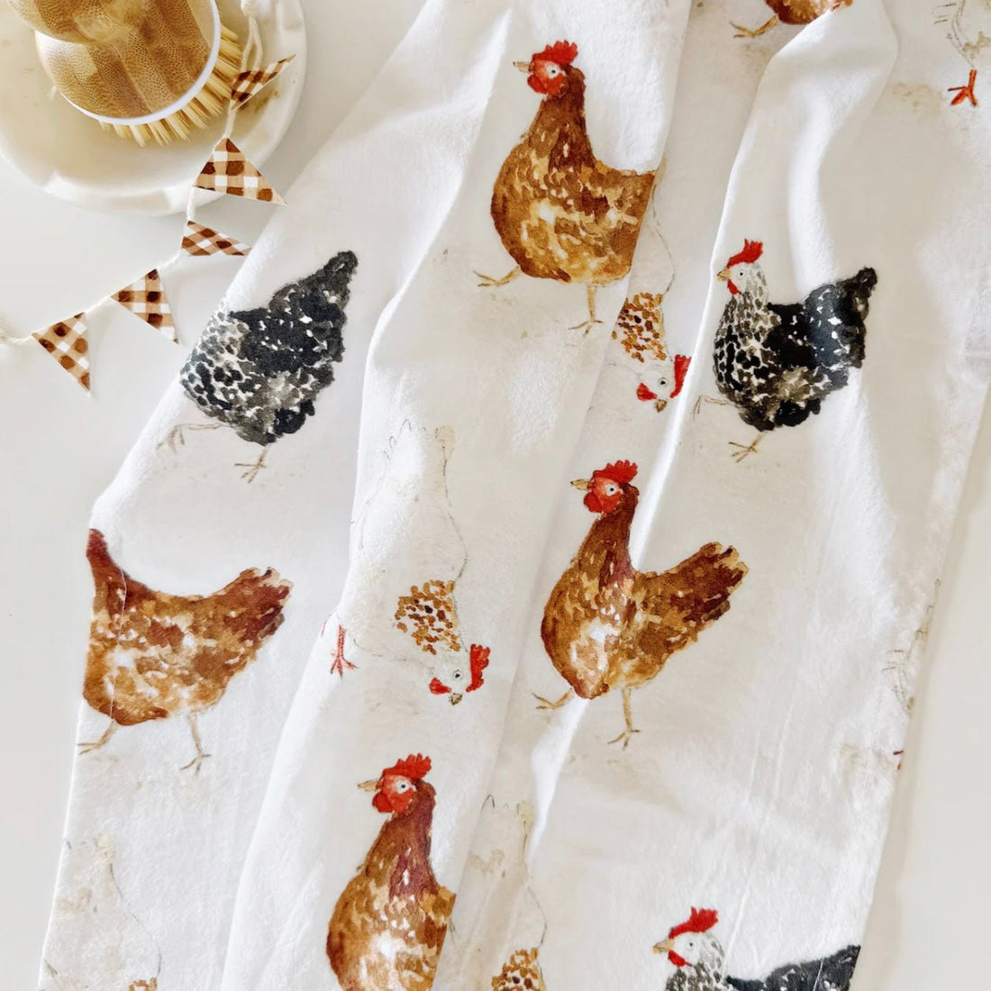 Emily Lex Studio - Chickens Tea Towel - The Flower Crate