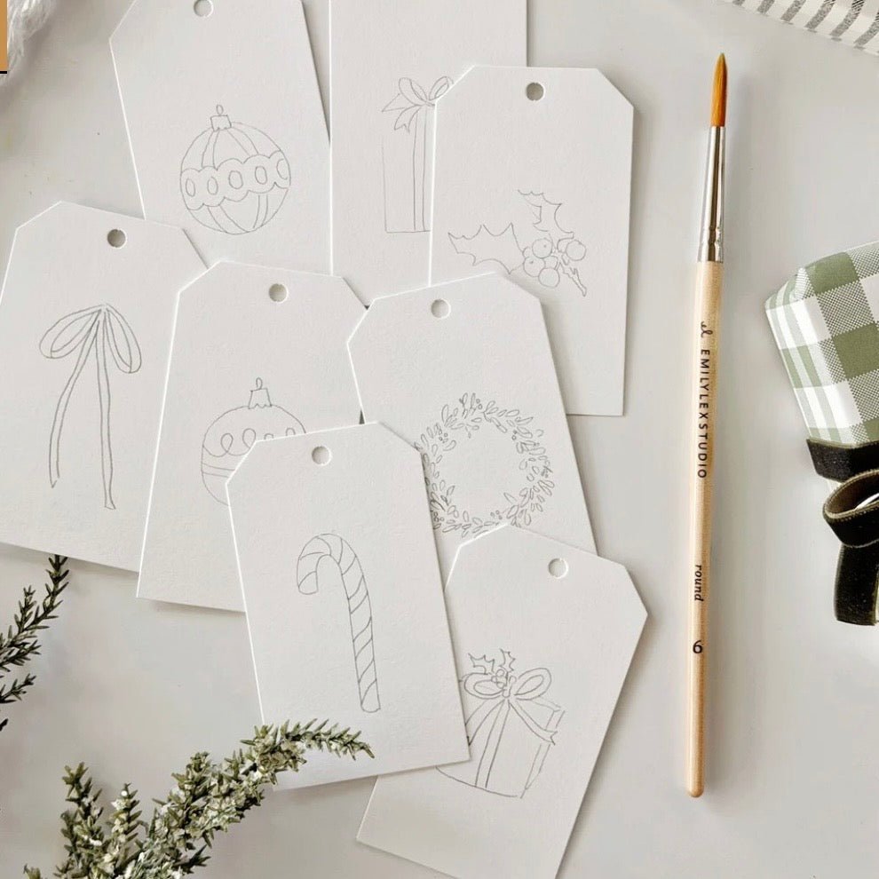 Emily Lex Studio - Christmas Paintable Gift Tags - The Flower Crate