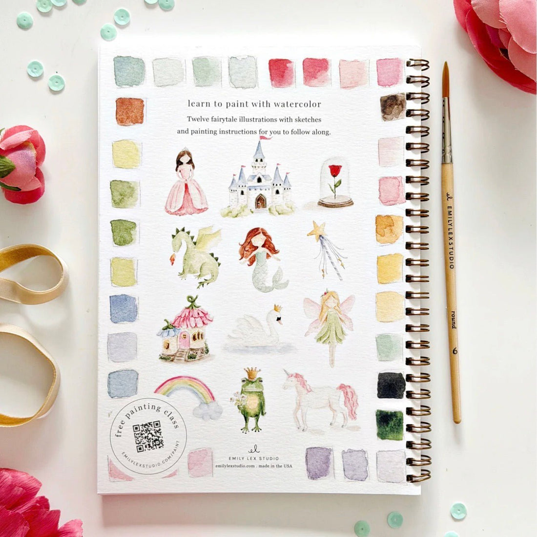 Emily Lex Studio - Fairytale Watercolour Workbook - The Flower Crate