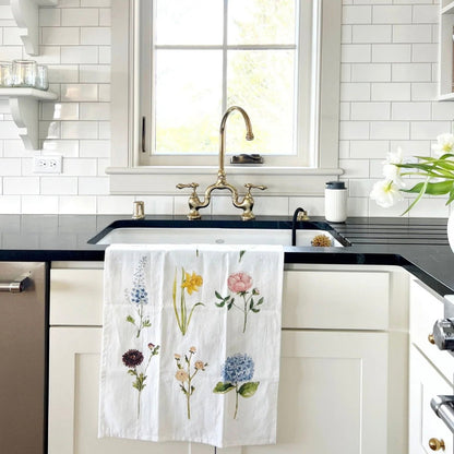 Emily Lex Studio - Garden Flowers Tea Towel - The Flower Crate
