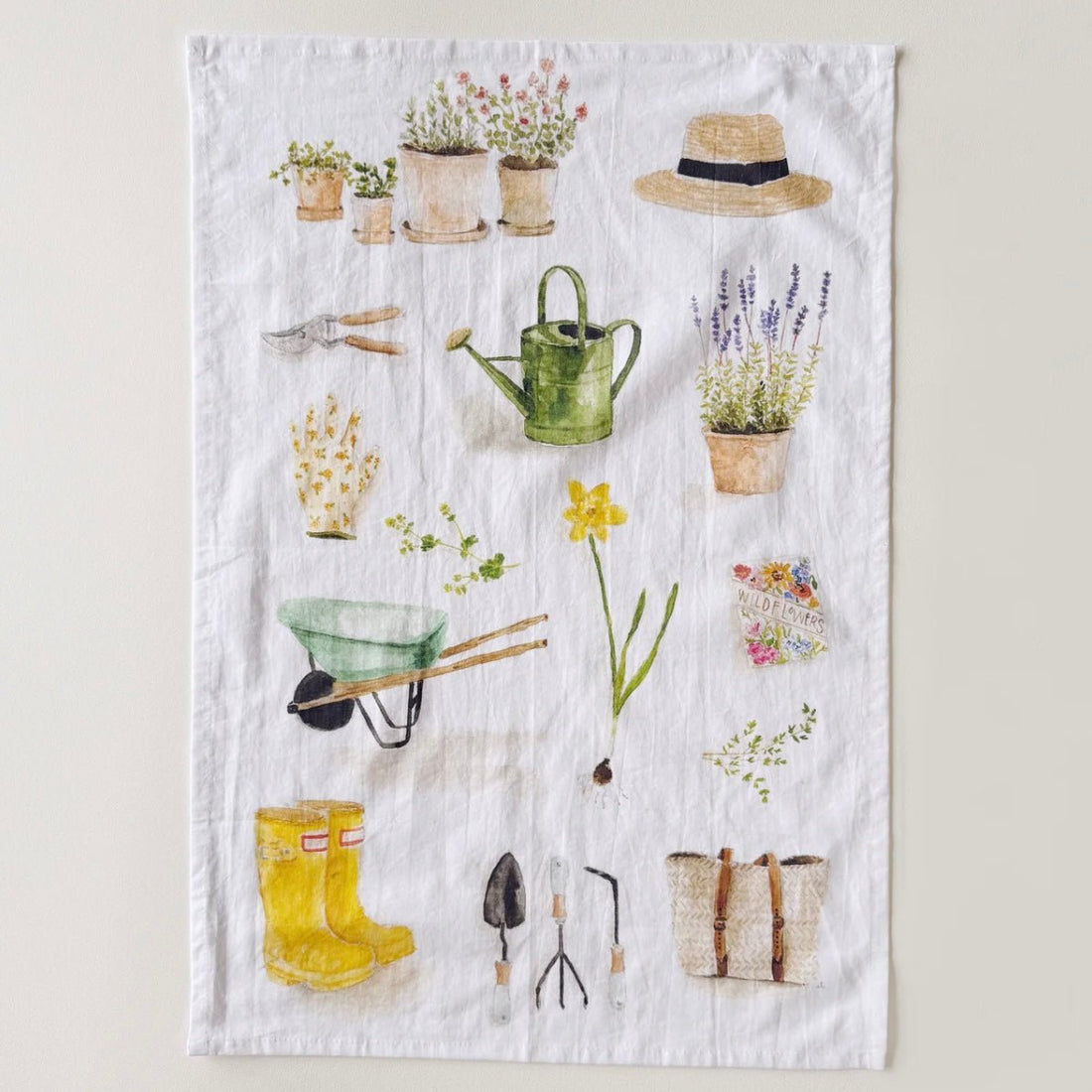 Emily Lex Studio - Gardening Tea Towel - The Flower Crate