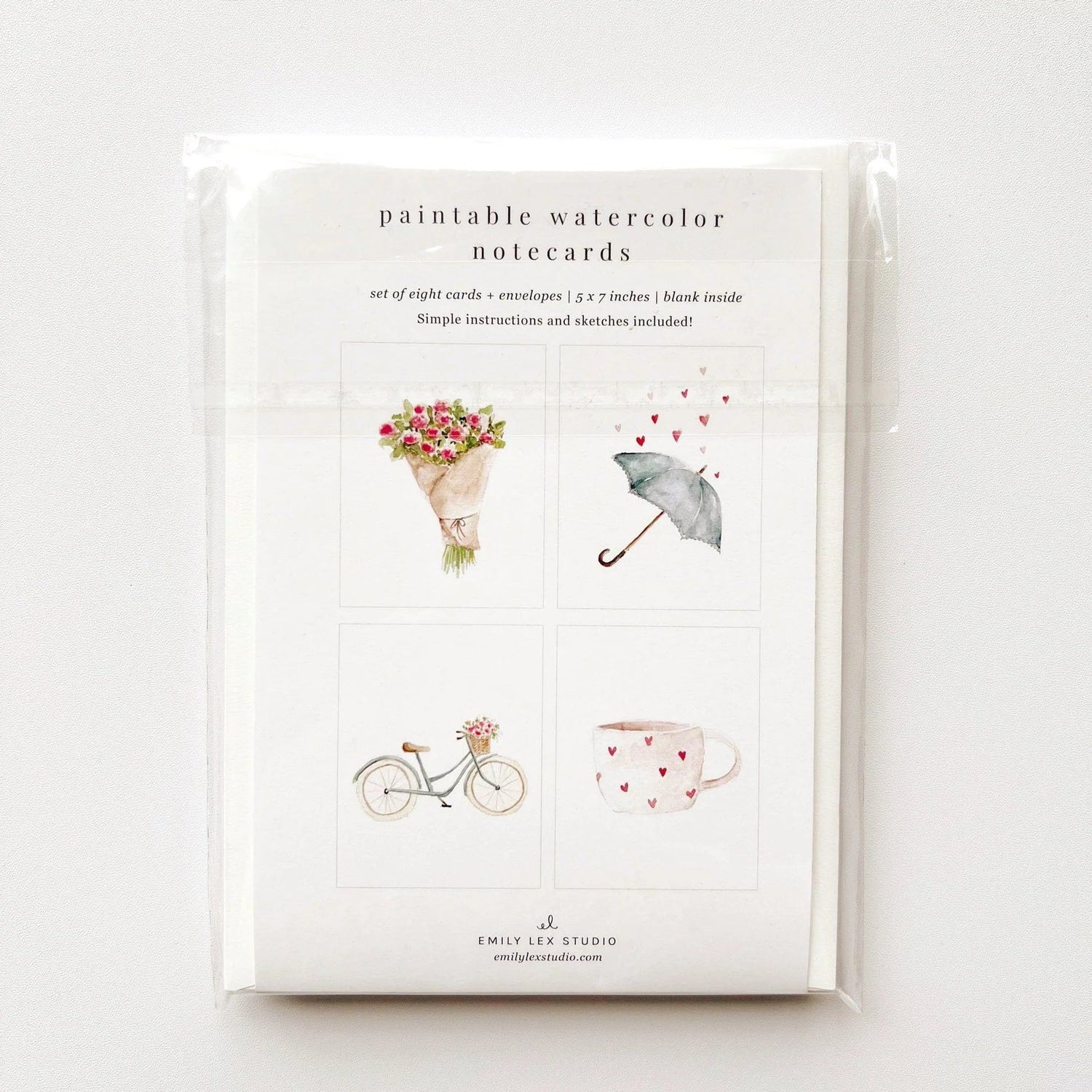 Emily Lex Studio - Love Sweet Love Paintable Notecards - The Flower Crate
