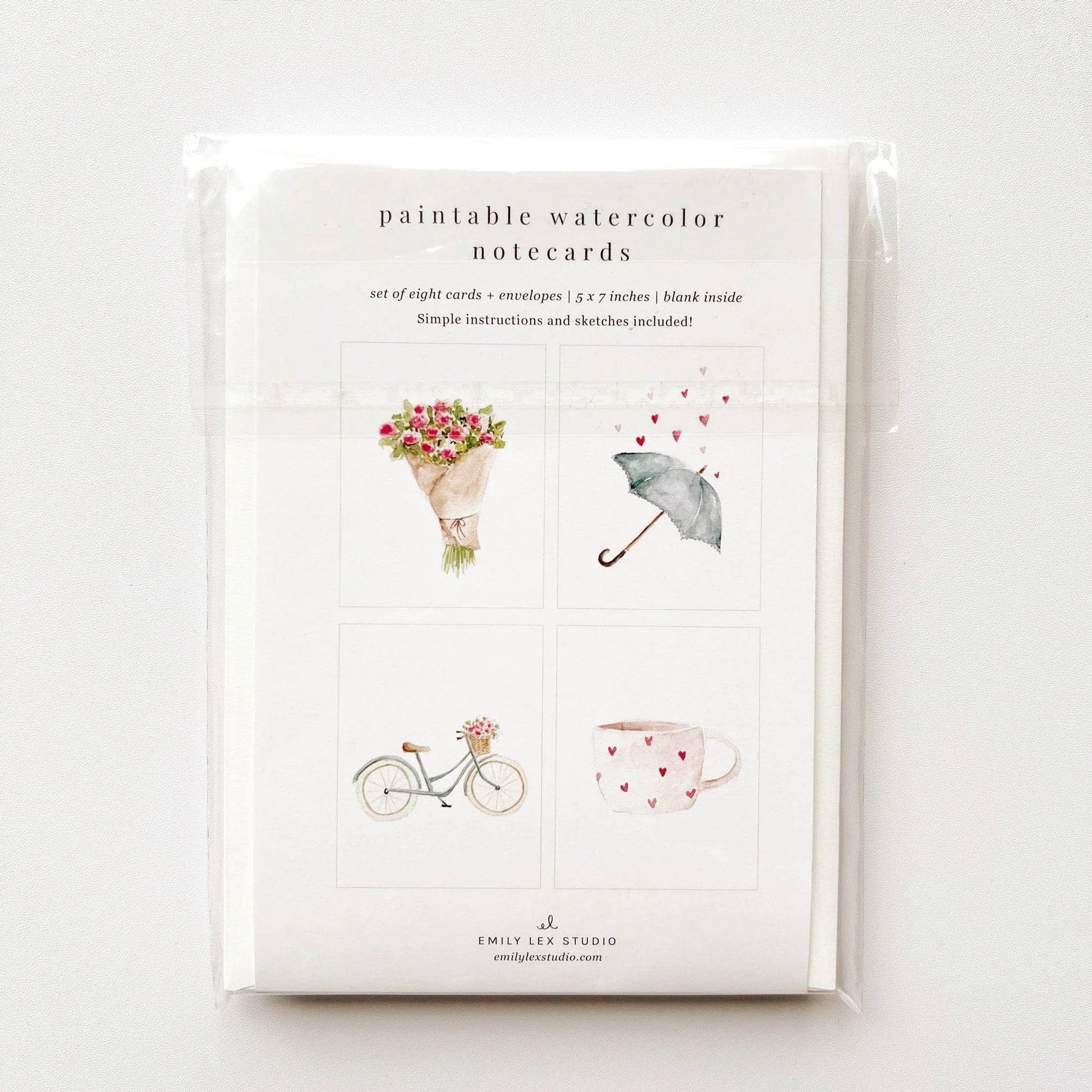 Emily Lex Studio - Love Sweet Love Paintable Notecards - The Flower Crate