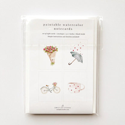 Emily Lex Studio - Love Sweet Love Paintable Notecards - The Flower Crate