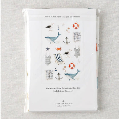 Emily Lex Studio - Seaside Tea Towel - The Flower Crate