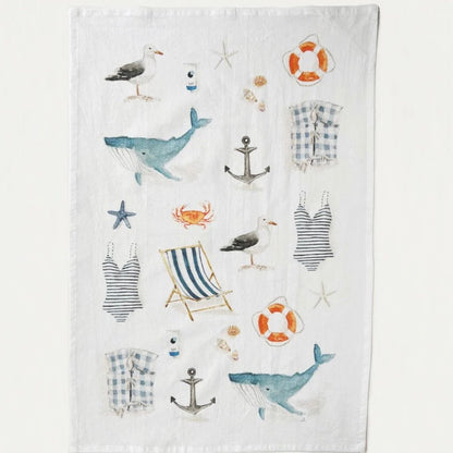 Emily Lex Studio - Seaside Tea Towel - The Flower Crate