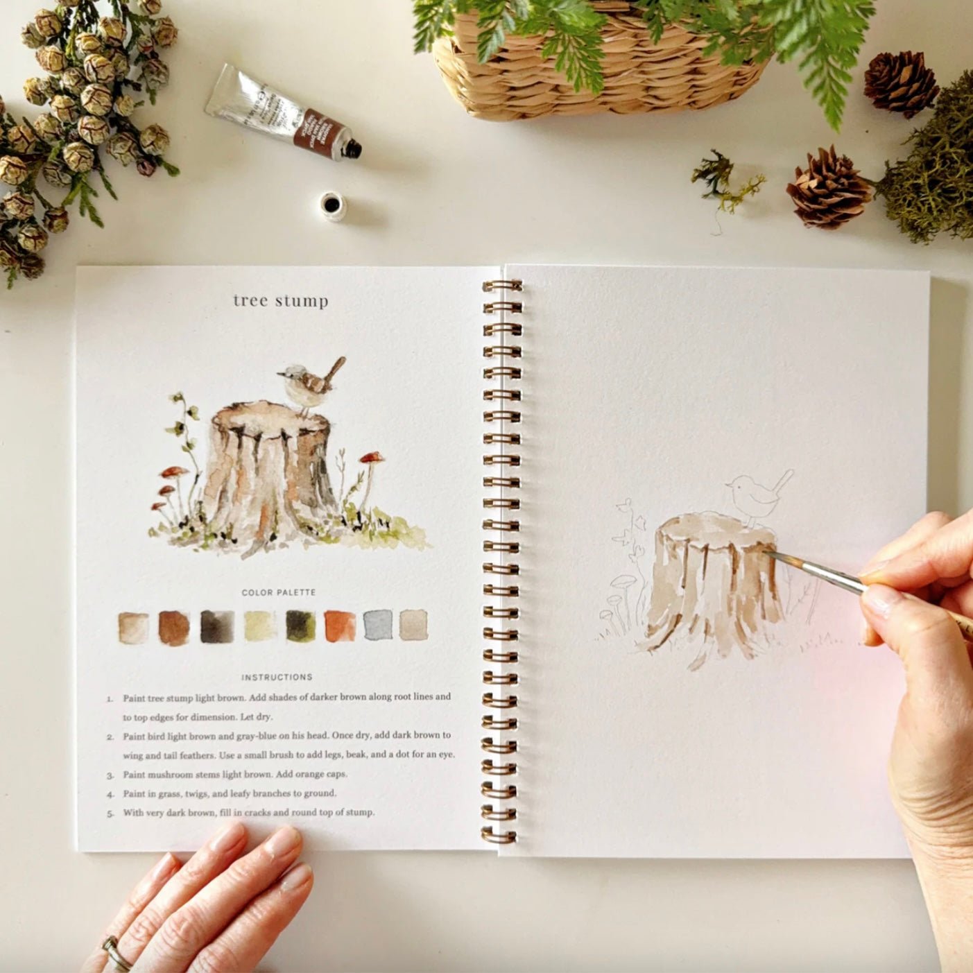 Emily Lex Studio - Woodland Watercolour Workbook - The Flower Crate