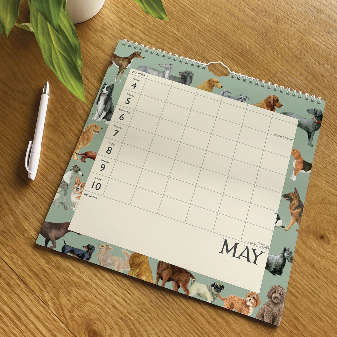 Emma Bridgewater - 2026 Date, Dinners &amp; Dog Walks Wall Calendar - The Flower Crate