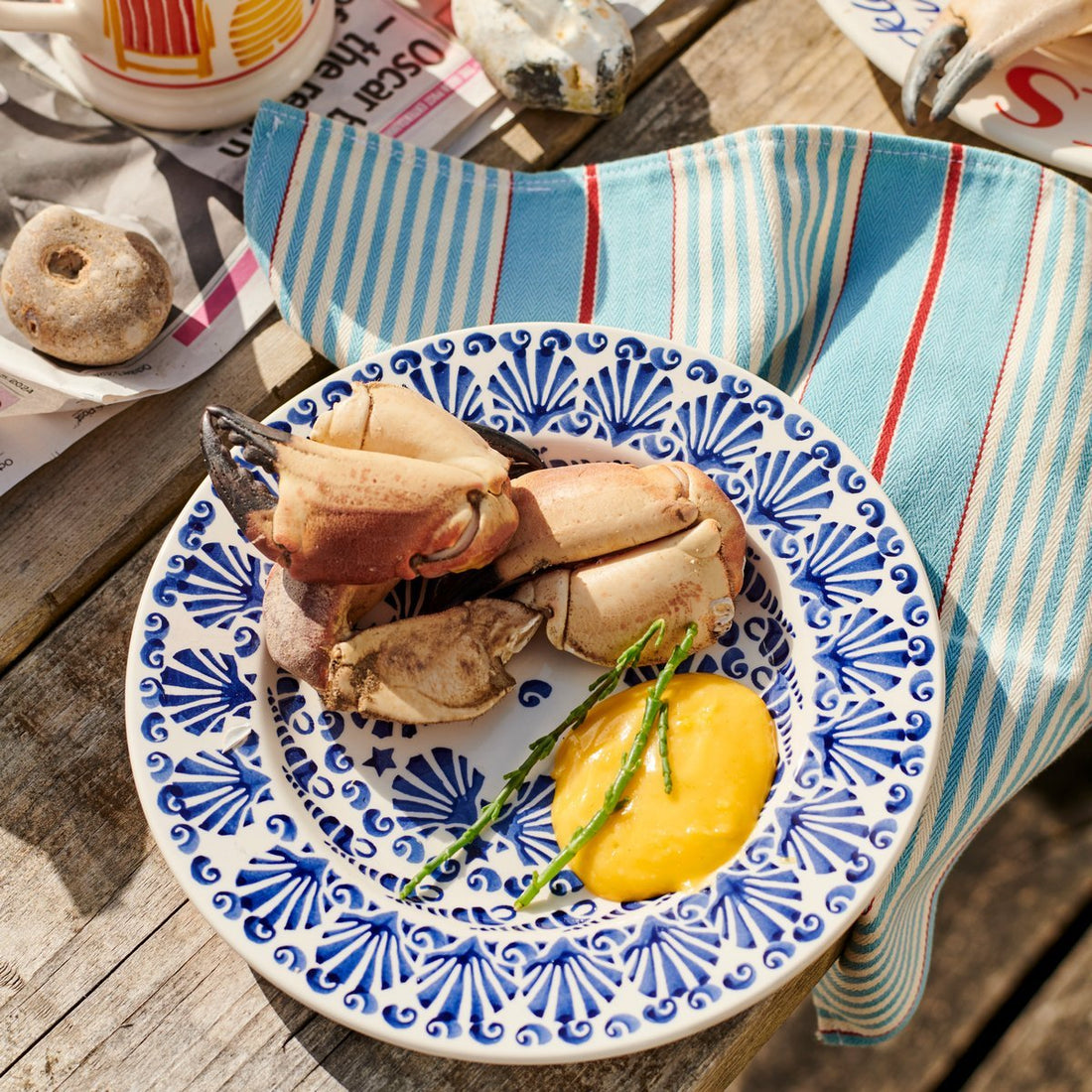 Emma Bridgewater - Blue Shells 8½" Plate - The Flower Crate