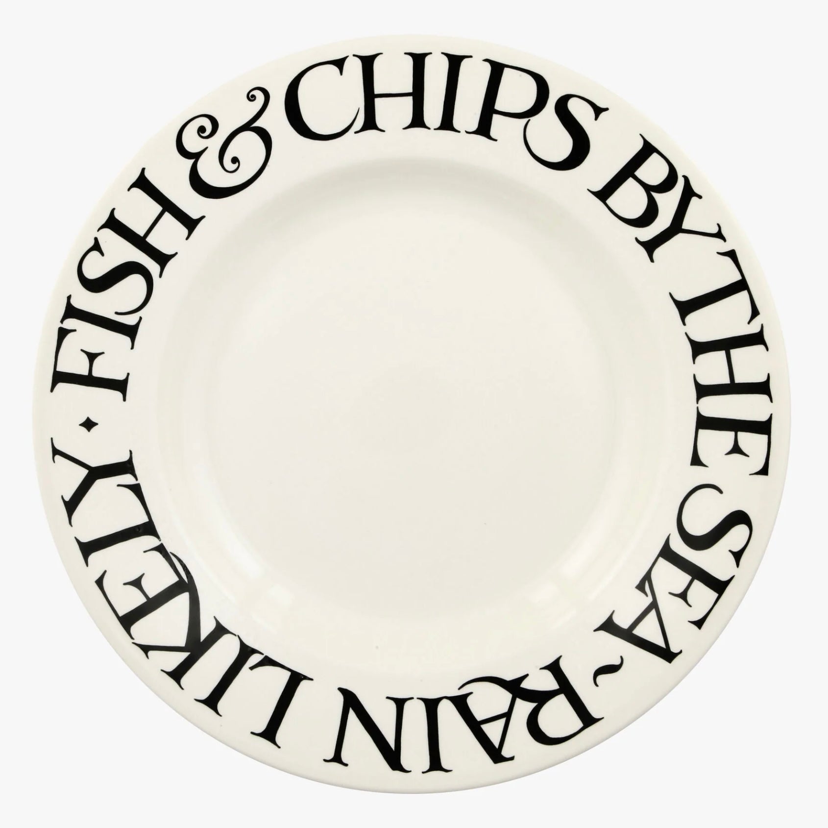 Emma Bridgewater - Fish &amp; Chips 10 ½&quot; Plate - The Flower Crate