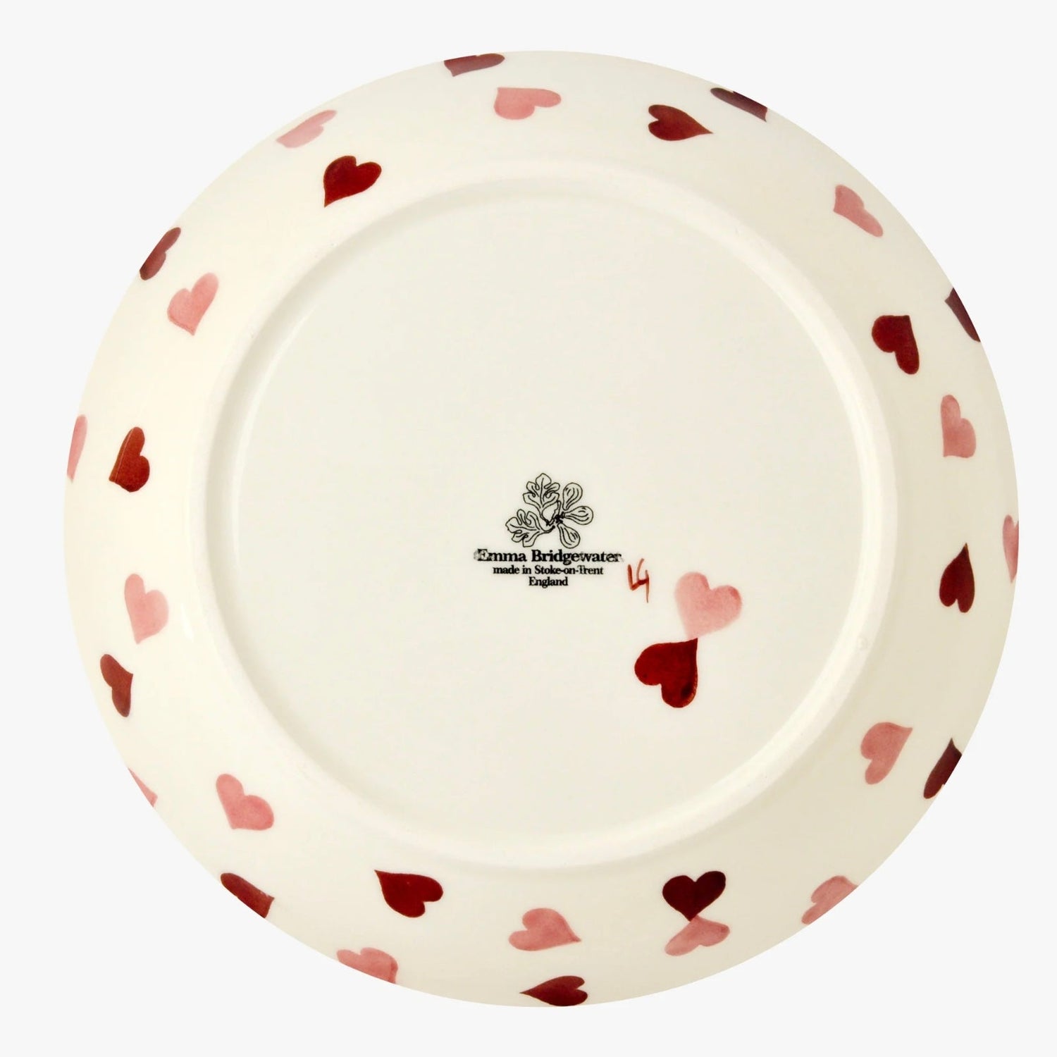 Emma Bridgewater Pink Hearts Small Butter Dish