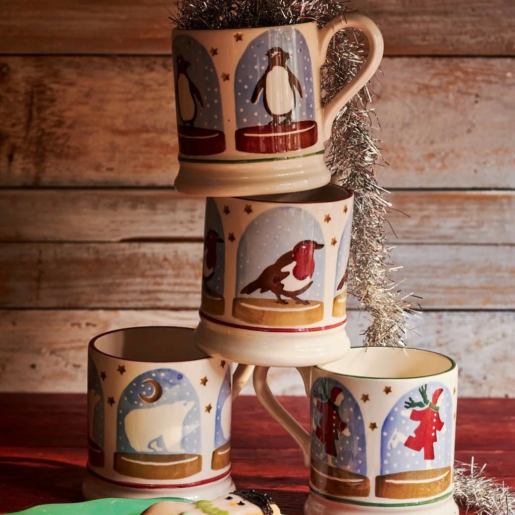 Emma Bridgewater - Polar Bear Snow Globe ½ Pint Mug - The Flower Crate