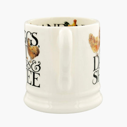 Emma Bridgewater - Rise &amp; Shine, Eggs &amp; Toast 1/2 Pint Mug - The Flower Crate