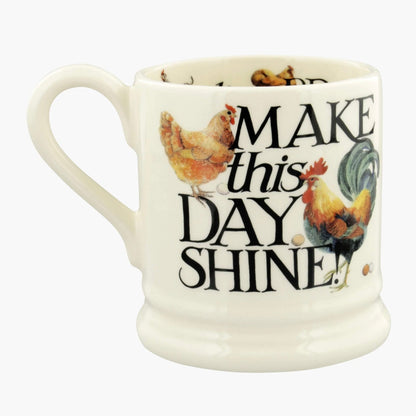 Emma Bridgewater - Rise &amp; Shine, Eggs &amp; Toast 1/2 Pint Mug - The Flower Crate