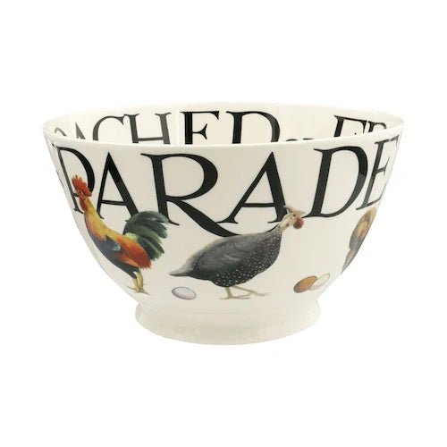 Emma Bridgewater - Rise & Shine Poultry on Parade Bowl, Medium - The Flower Crate