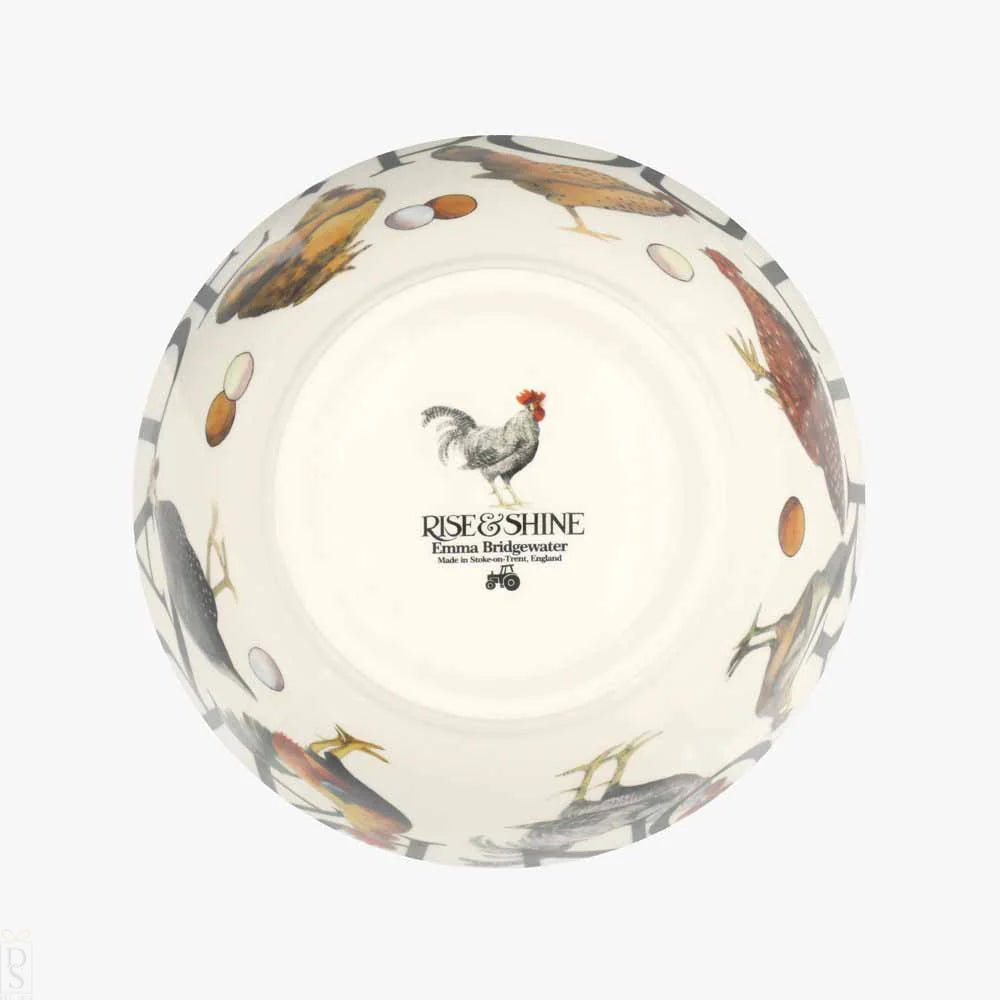 Emma Bridgewater - Rise &amp; Shine Poultry on Parade Bowl, Medium - The Flower Crate