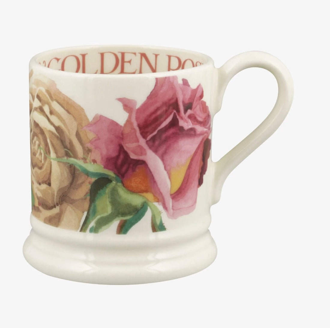 Emma Bridgewater Roses All my Life - Peachy, Golden Rose ½ Pint Mug - The Flower Crate