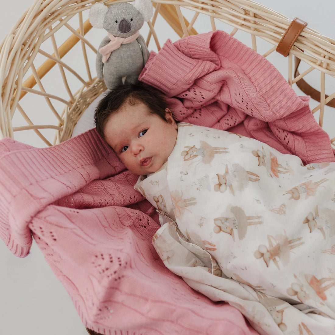 Emotion &amp; Kids - Ballerina Mouse Muslin Wrap + Pram Clip Set - The Flower Crate