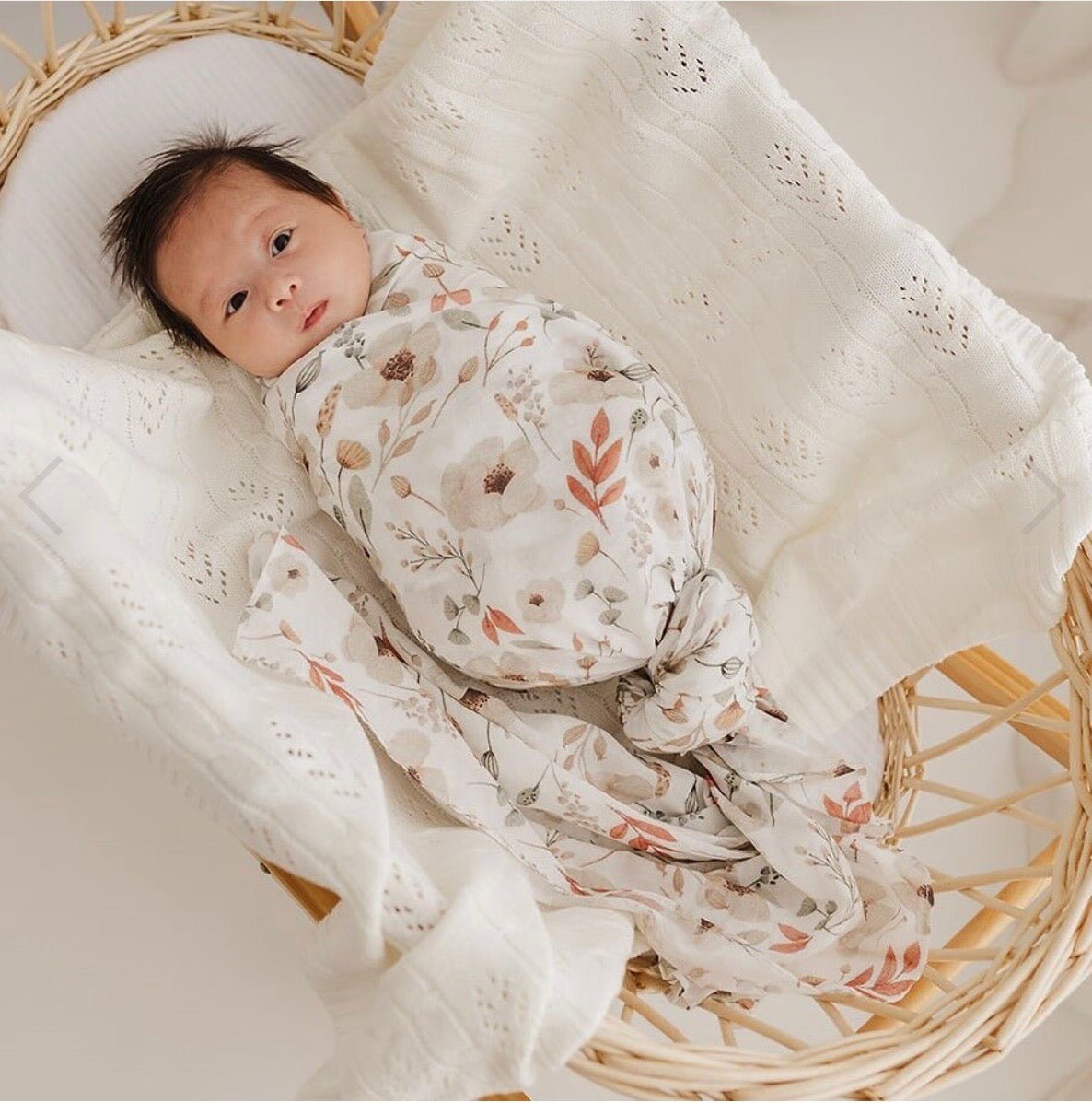 Emotion &amp; Kids - Boho Floral Muslin + Pram Clip Set - The Flower Crate