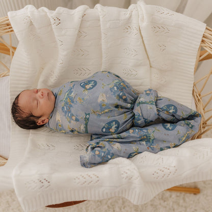 Emotion &amp; Kids - Dinosaur Muslin Wrap - The Flower Crate