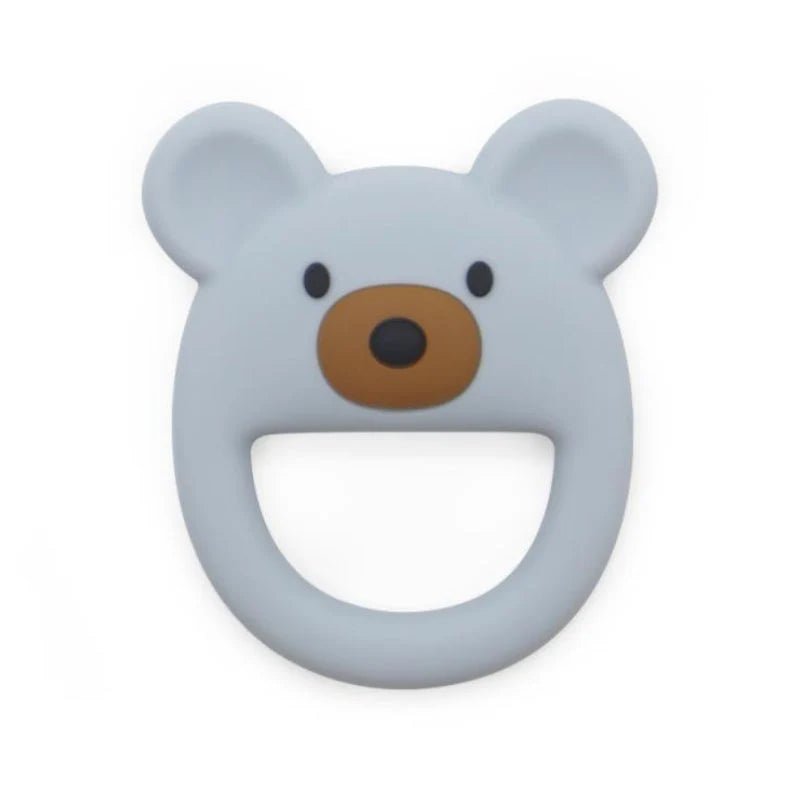 Emotion &amp; Kids - Dusky Blue Bear Teether - The Flower Crate