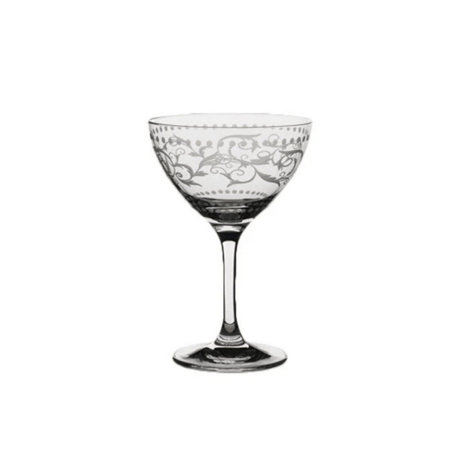 Etched Dot Martini Glass - The Flower Crate
