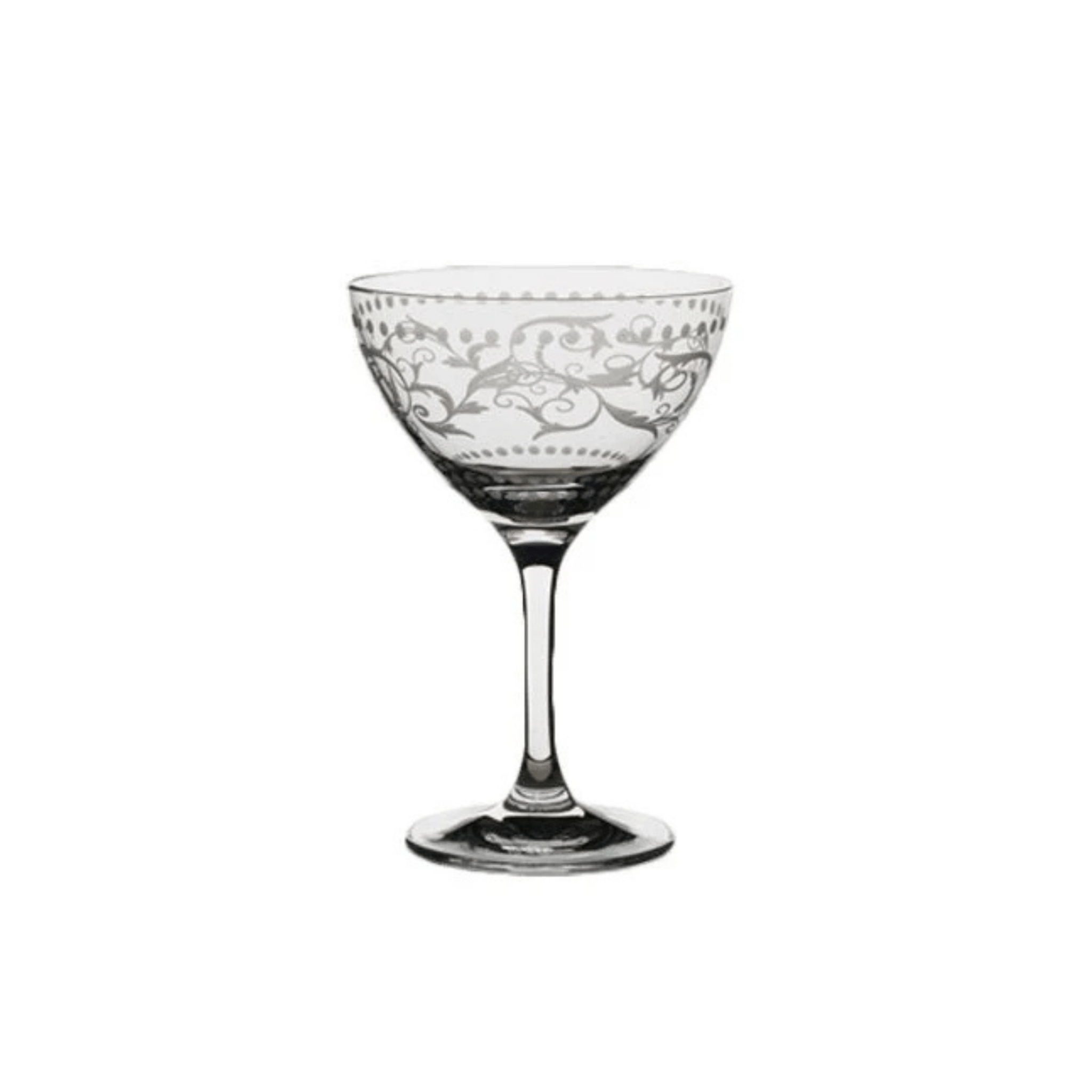 Etched Dot Martini Glass - The Flower Crate