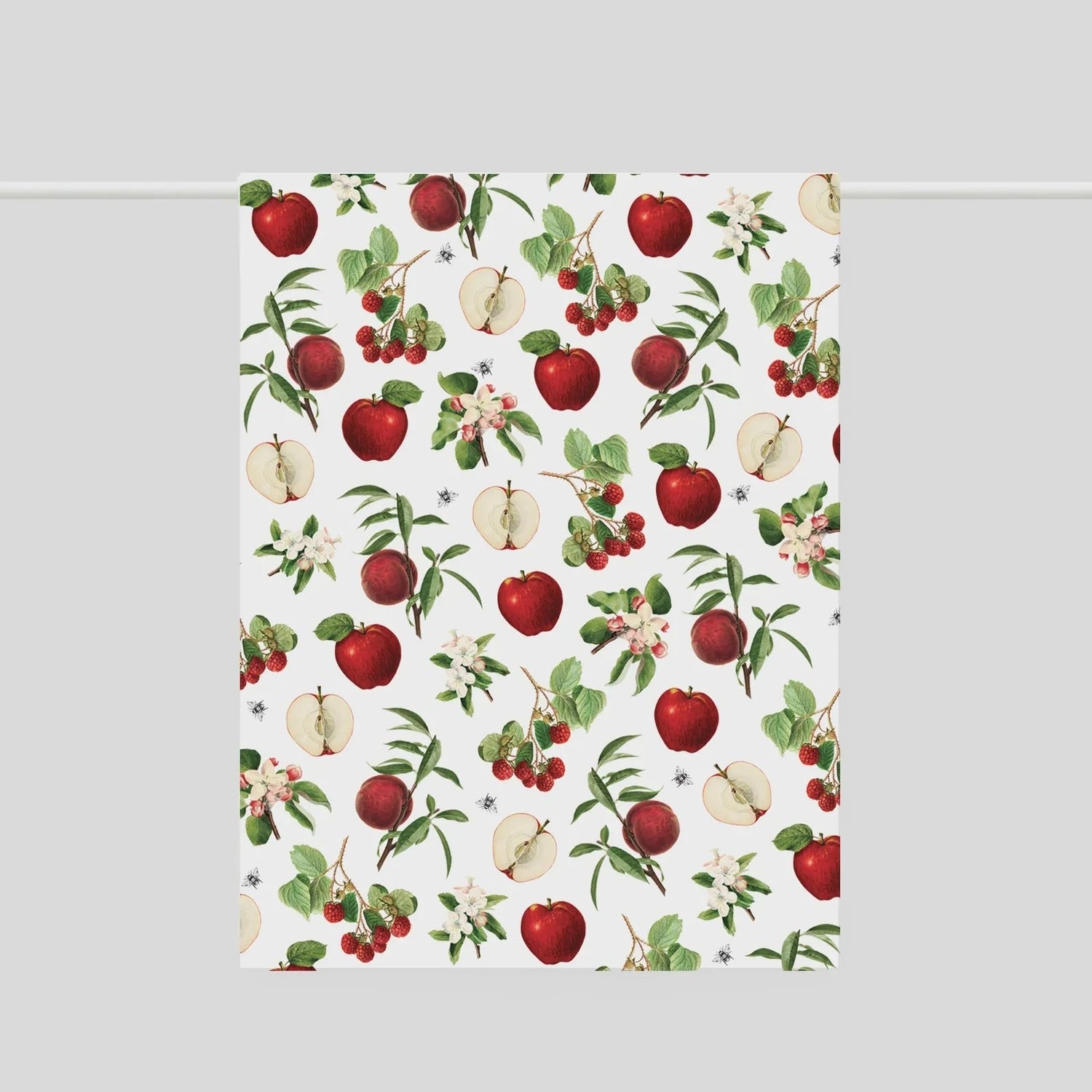 Father Rabbit - Apples &amp; Bees Tea Towel - The Flower Crate