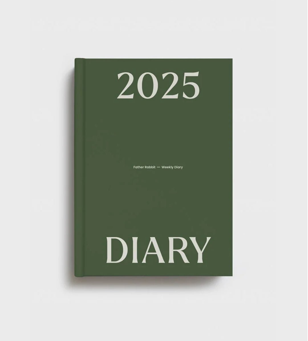 Father Rabbit Weekly Diary, 2025 - Olive - The Flower Crate