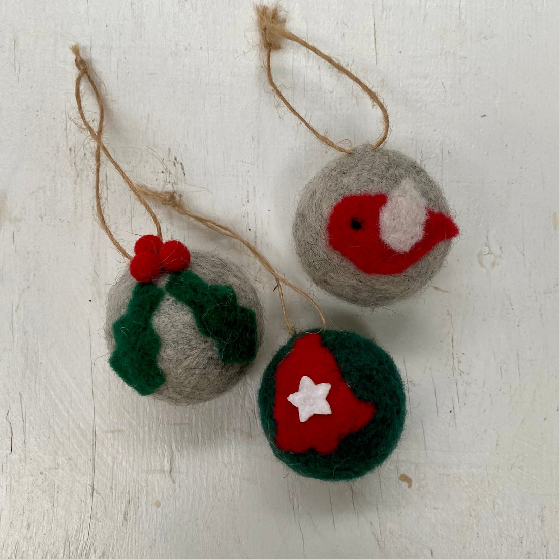 Felt Ball Christmas Decoration Set - The Flower Crate