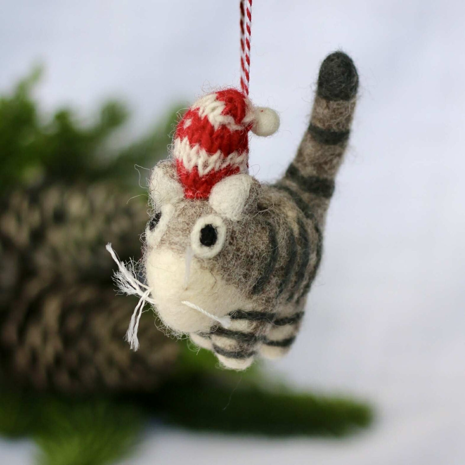 Felted Christmas Decoration - Cat Claire - The Flower Crate
