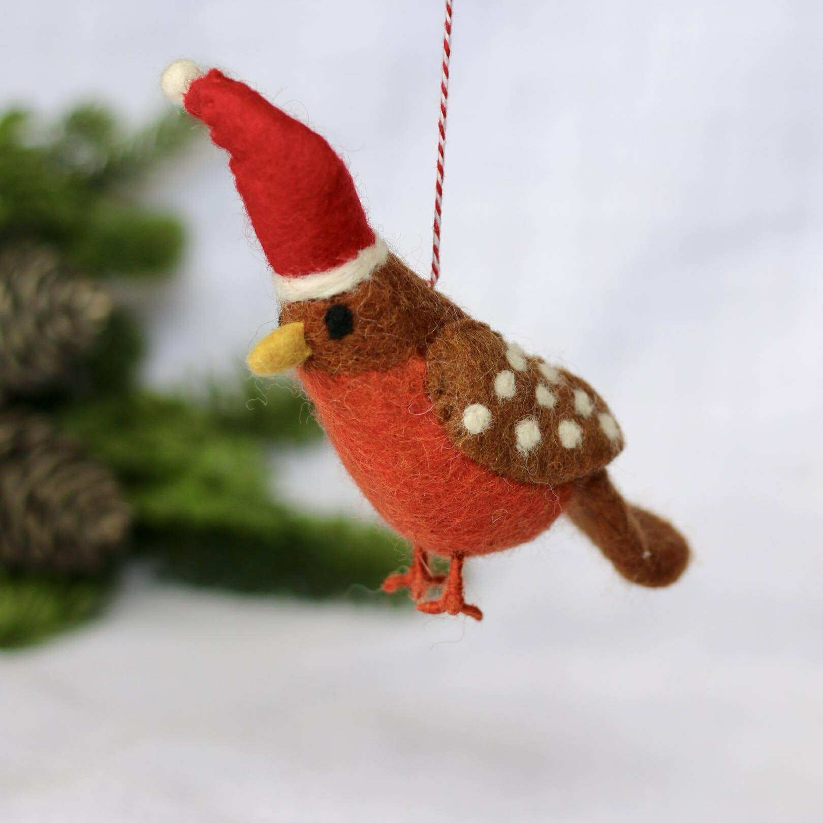 Felted Christmas Decoration - Robin Ruth - The Flower Crate