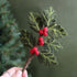 Felted Wool Mini Holly Branch Decoration - The Flower Crate