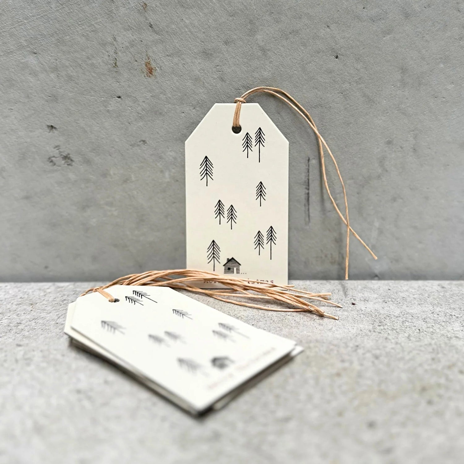 Fir Tree House Gift Tag - Pack 6 - The Flower Crate