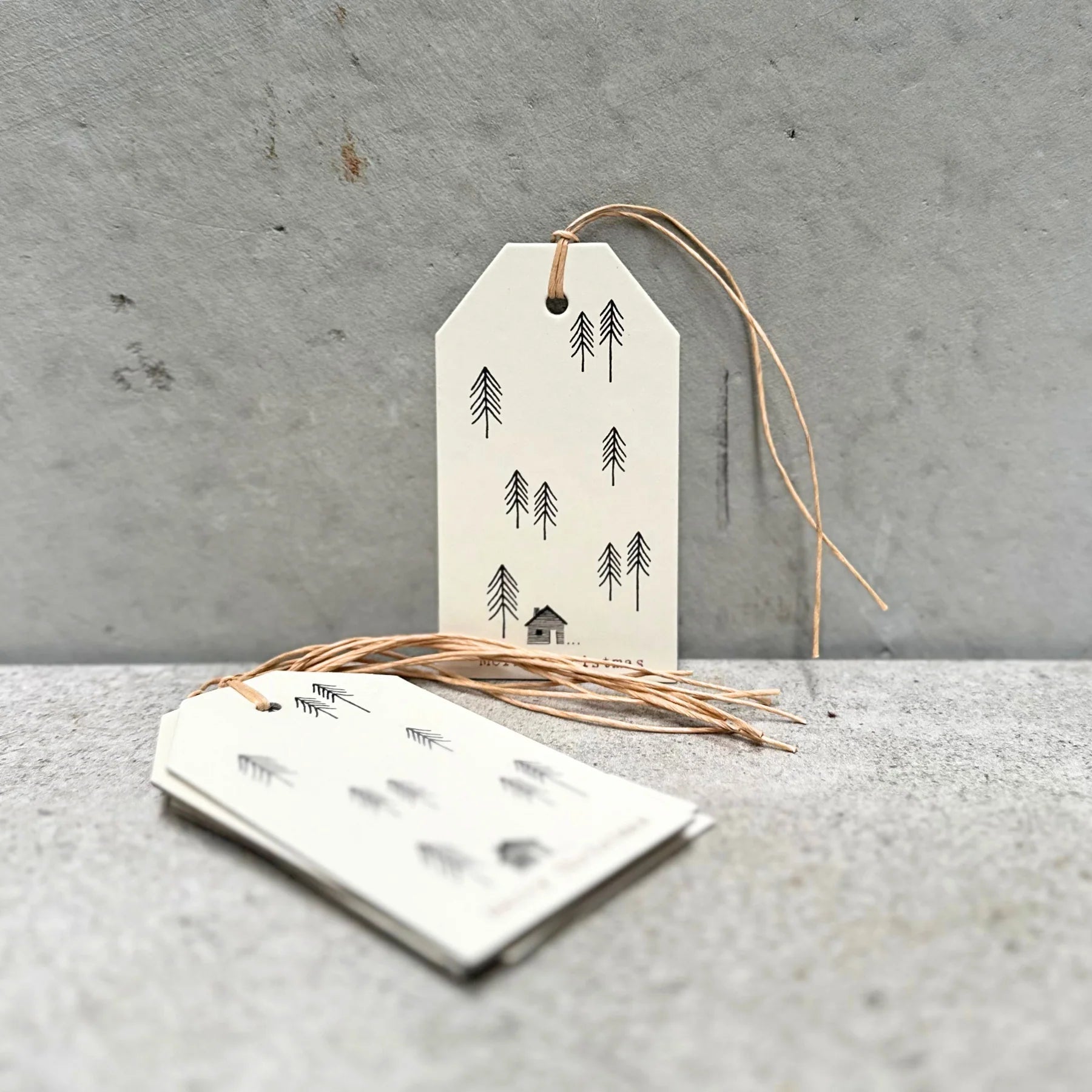 Fir Tree House Gift Tag - Pack 6 - The Flower Crate