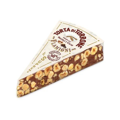 Flamigni - Soft Chocolate Nougat Wedge with Hazelnuts - The Flower Crate