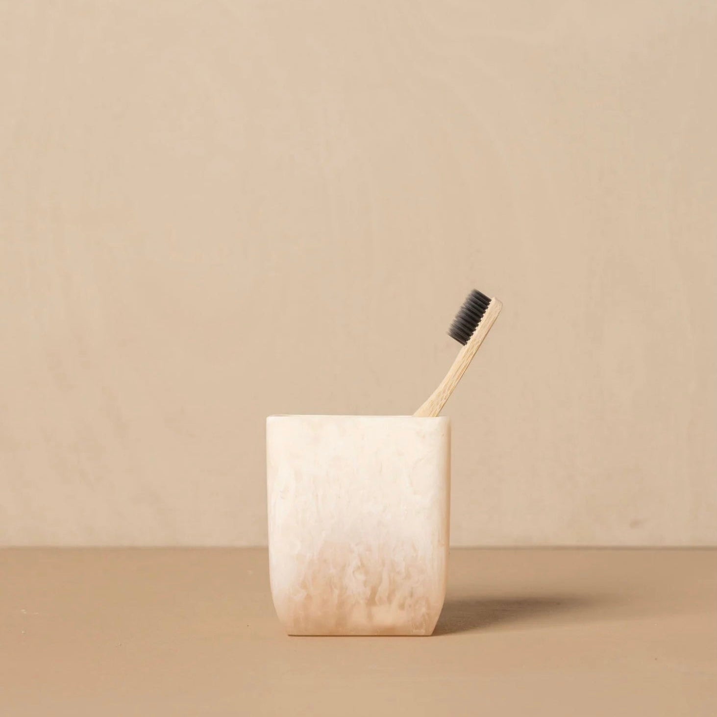 Flow Resin Toothbrush Holder - Peach Blush - The Flower Crate