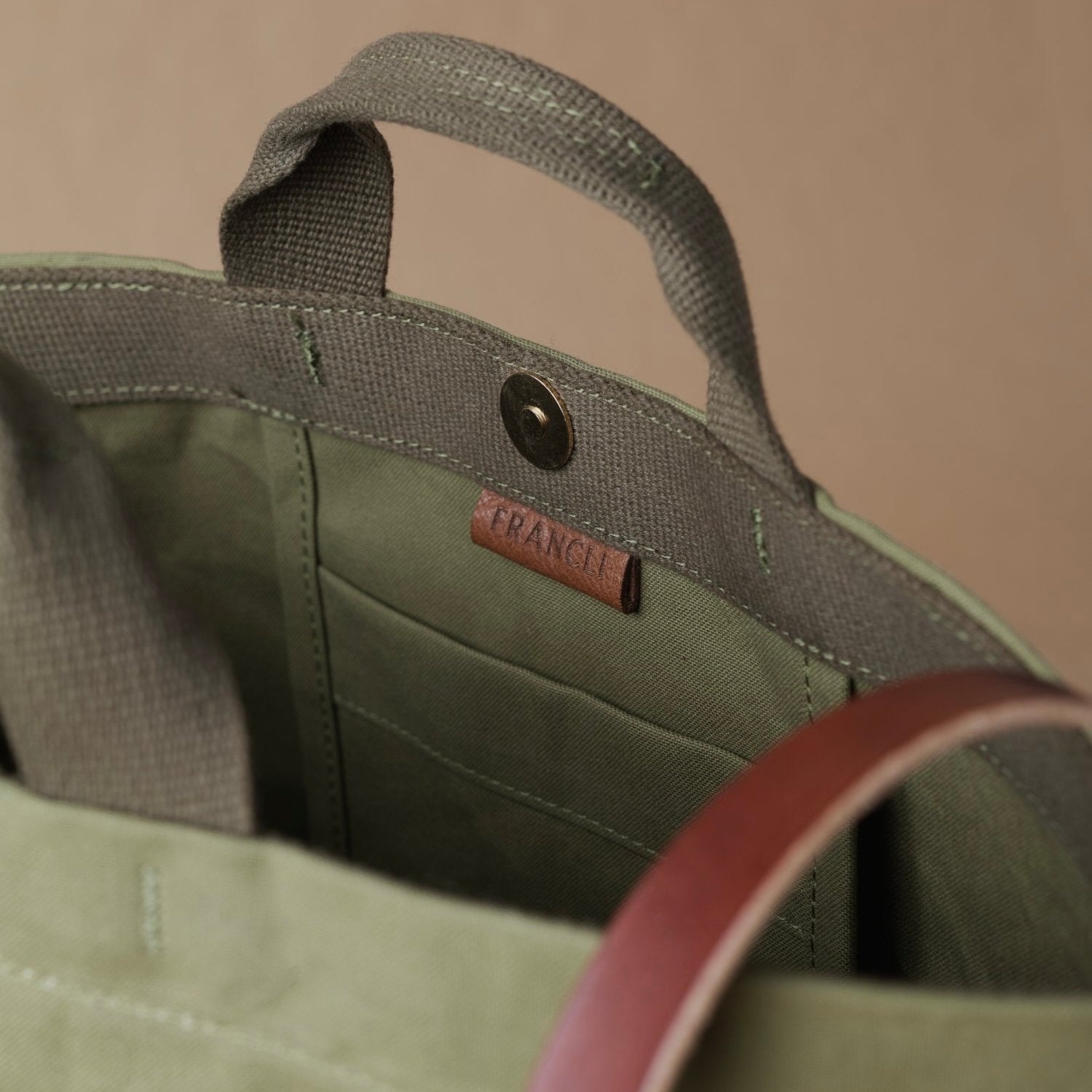 Francli - Tall Tote Canvas Bag, Field - The Flower Crate