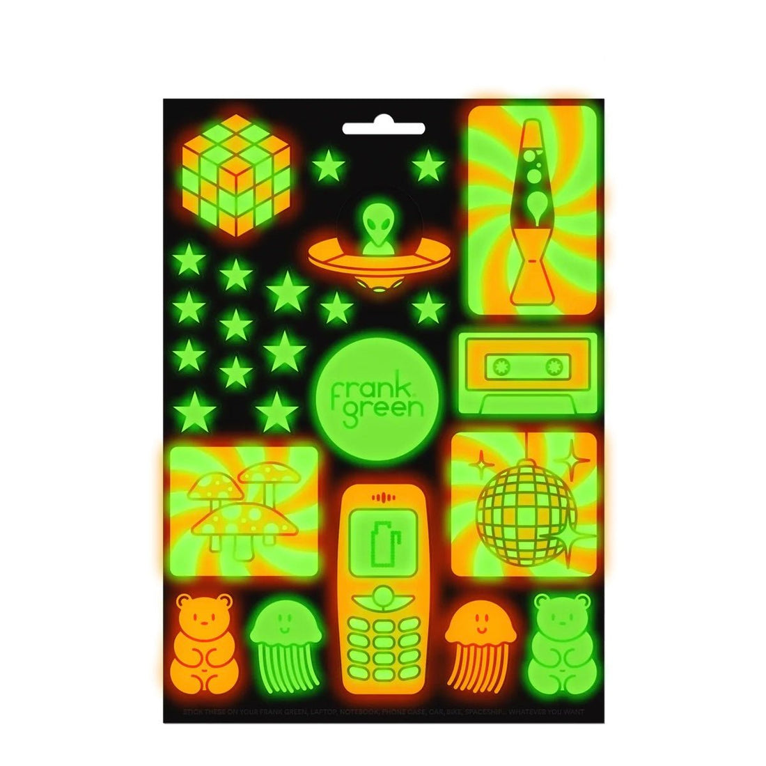 Frank Green - Glow Sticker Sheet - The Flower Crate
